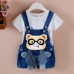 【12M-4Y】Kid Cartoon Denim Overalls(Only Overalls) - 9201