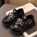 Girls Fashion Diamante Chain PU Shoes