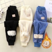 【12M-7Y】Kids Casual Fleece Thick Pants