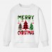 【12M-9Y】Kids Christmas Letter Print Cotton Stain Resistant Long Sleeve Sweatshirt