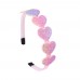 Girl Cute Love Heart Gradient Rainbow Headband