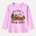 【12M-9Y】Unisex Kids Cotton Stain Resistant Christmas Print Long Sleeve Tee