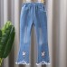 【2Y-9Y】Girl Fashion Blue Jeans