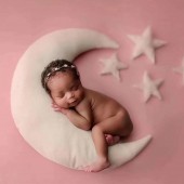 Newborn Baby Photography Props Moon Shaped Pillows Baby Photo Shoot Accessories with Stars Full  moon Baby Stuff