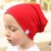 2 PCS Cute Solid Knitted Cotton Hat Beanies Autumn Winter Warm Earmuff Colorful Crown Caps For Newborn Baby Children  Red